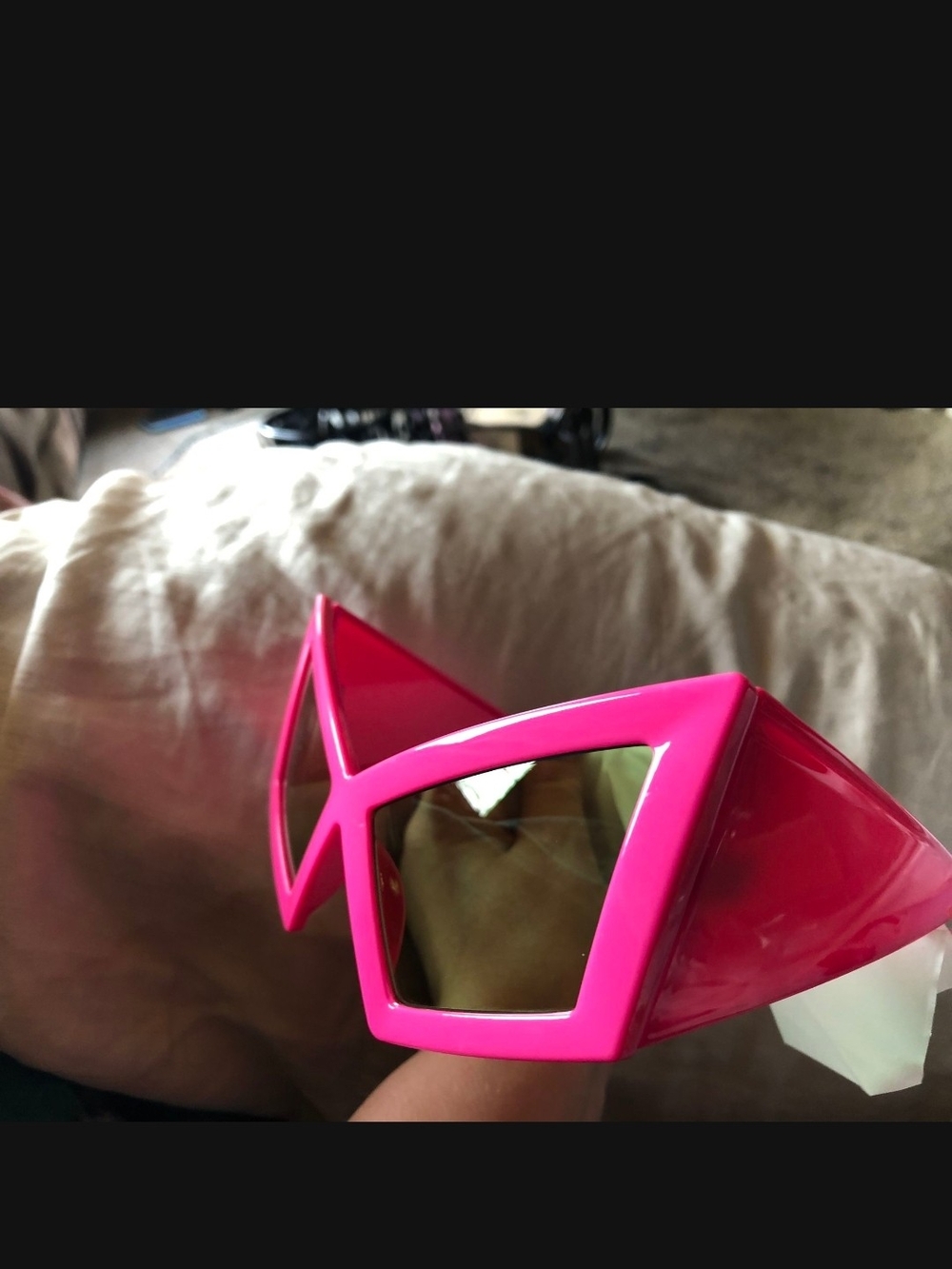 Funky Geometric Hot Pink Sunglasses